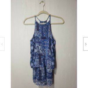 Gianni Bini Paisley Boho Halter Strap Romper